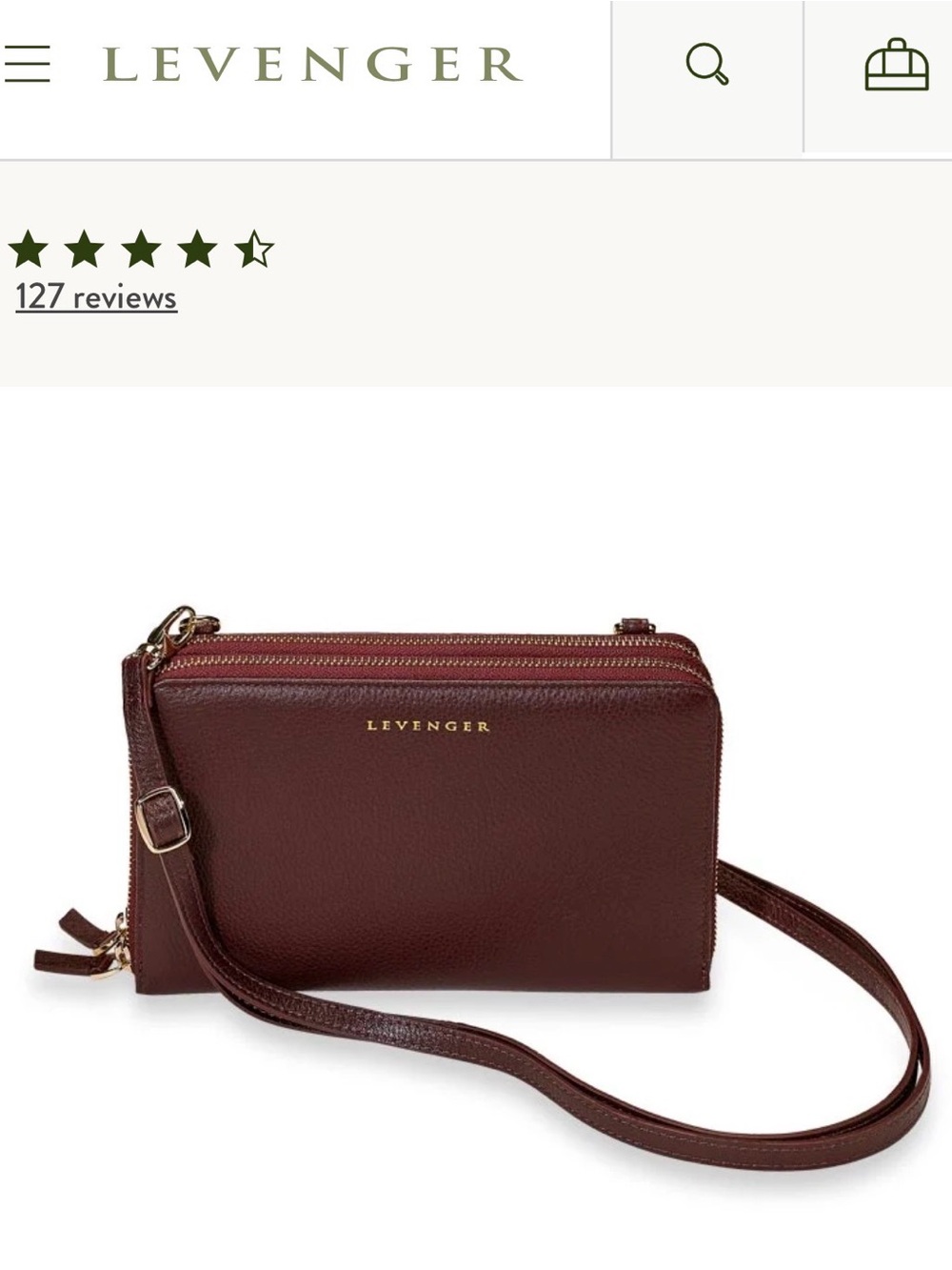 Levenger Convertible Carrie Clutch in Oxblood